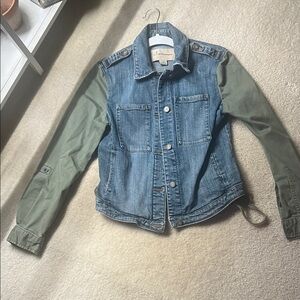 Pilcro Denim and Olive Green Women's Jacket